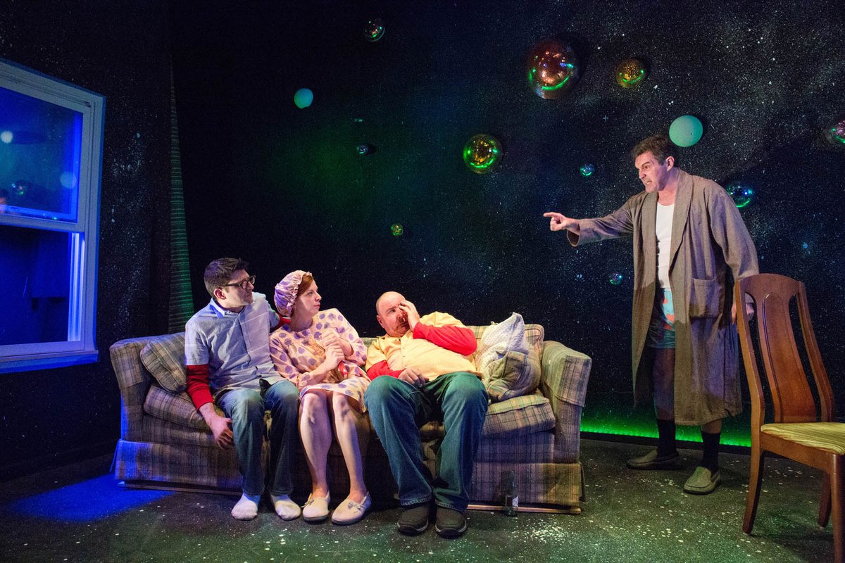 drprchicago's tweet photo. FINAL WEEKEND of @TheGiftTheatre's absurdist comedy COSMOLOGIES. Don't miss this #midwestpremiere by #TonyAward-winning playwright #DavidRabe, directed by Artistic Director @ThorntonMPT &amp; featuring an all-ensemble cast. Closes Dec. 9! #chicagotheatre #jeffersonpark https://t.co/4XOEaRA7eG