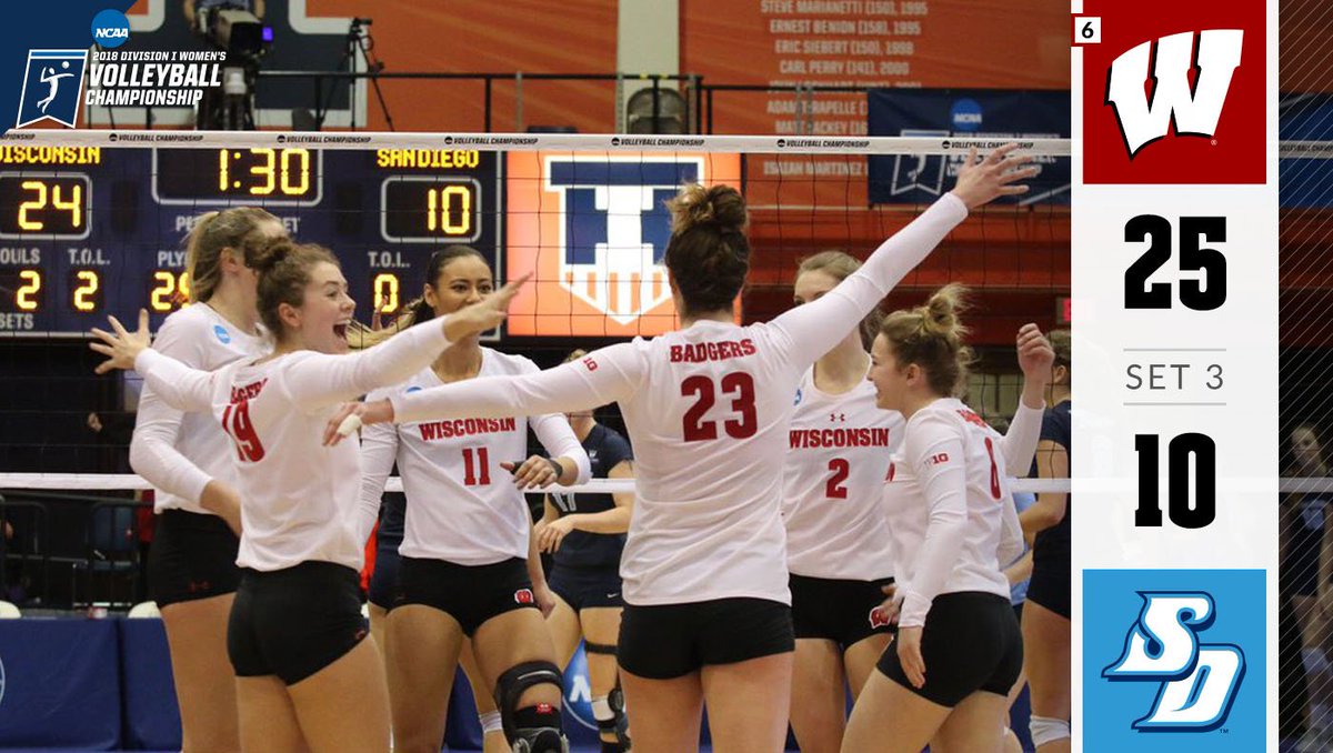 BadgerVB's tweet photo. WE'RE GOING TO THE ELITE EIGHT 🎉 https://t.co/zup8OJdlDJ