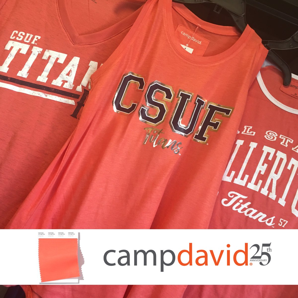 Pantone has chosen the 2019 color of the year… Living Coral! We love the coral pieces in our line. Here’s a sneak peek of next year’s collegiate collection! #campdavidusa #pantonecoloroftheyear #livingcoral #womensapparel #collegiateapparel