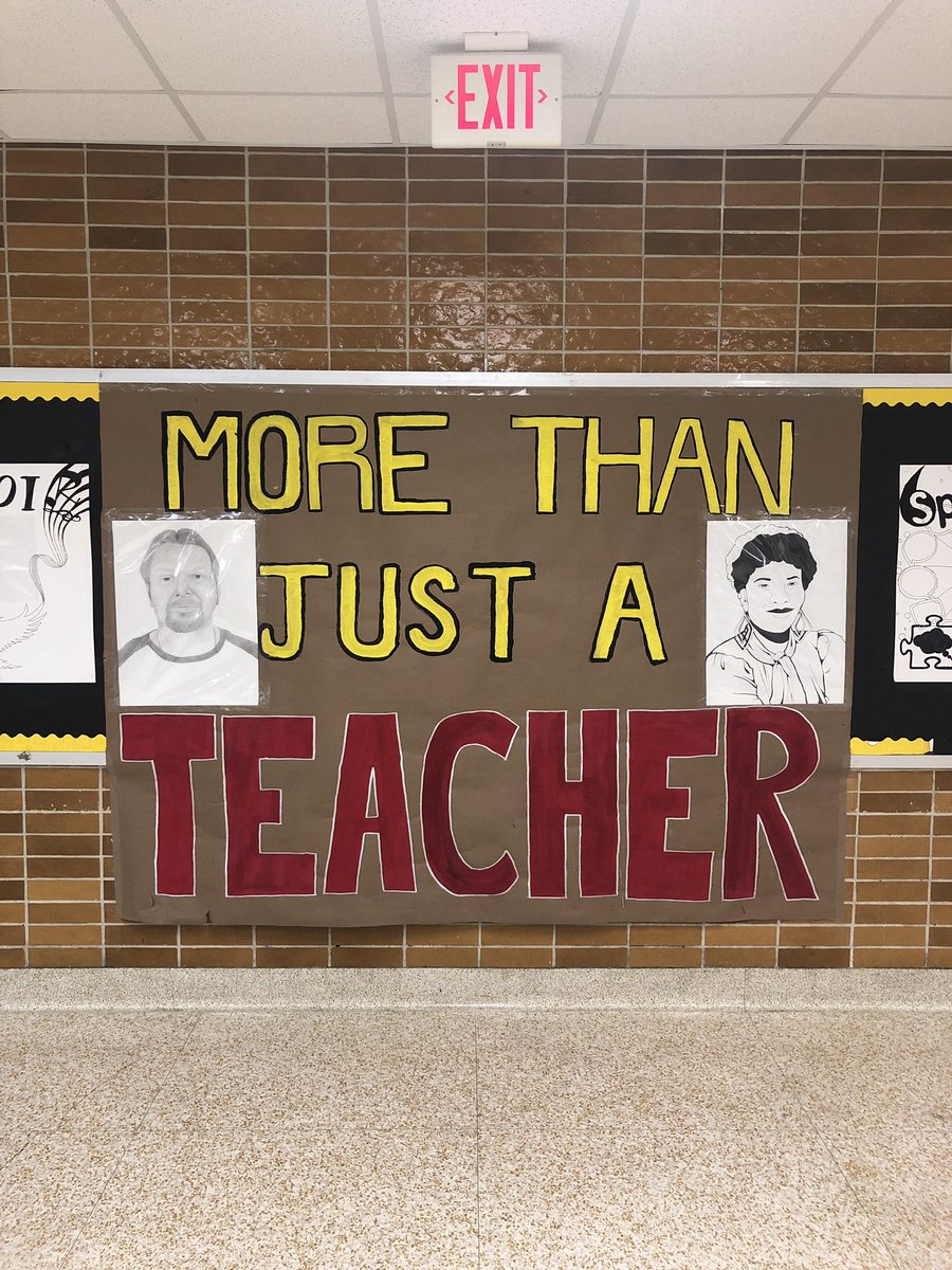 Eisenhower art students drew portraits of our Teacher of the Year finalists! Congrats to Ms. Rose on being named Teacher of the Year! @Swoop_Swoop