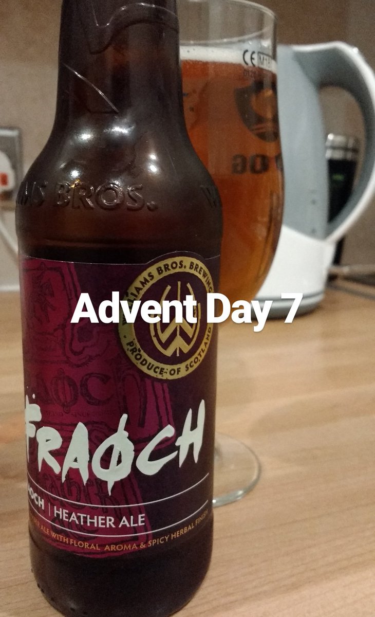 pob808's tweet photo. The 7th day of #Advent brings #Fraoch. And a very nice #CraftBeer it is, too. https://t.co/pQlBvAotDv