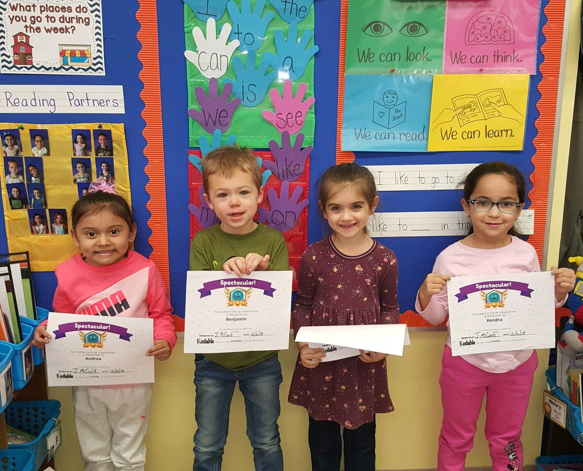 the5to9teacher's tweet photo. Watch out! We've got some kindergarten computer coders! #hourofcode #kindergartencoders #iteachk #ColdSpringELC #PinePlainsCSD https://t.co/cos2KvhMhH