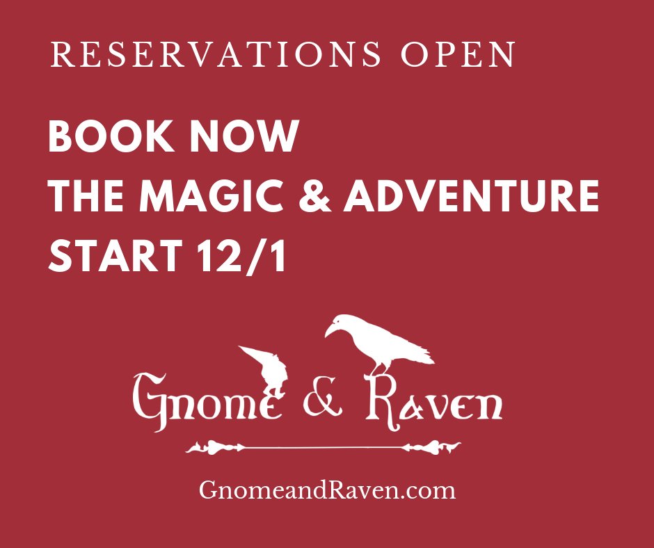 ✨Our magical kingdom has expanded to include younger adventurers! Gnome and Raven is the nation's premiere escape room for children - from ages five until nearly dead! - and the makers of magical memories.✨
                            🎟 gnomeandraven.com 🎟