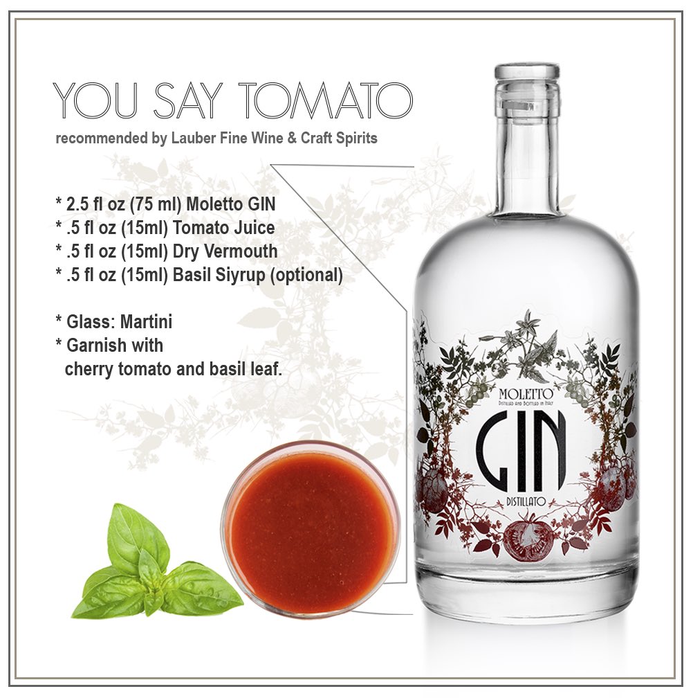 Vini_Moletto's tweet photo. #Moletto >> Not only wine
▶️ #COCKTAILRECIPE
#MixWithMolettoGin
🍅 YOU SAY TOMATO
by LauberFineWineCraftSpirits
⏬
2.5 fl oz (75 ml) #MolettoGIN
.5 fl oz (15ml) #TomatoJuice
.5 fl oz (15ml) Dry #Vermouth
.5 fl oz (15ml) #BasilSyrup
🎨Garnish:cherry #tomato&#basilleaf
🍸Martini https://t.co/9FFMogWyjU