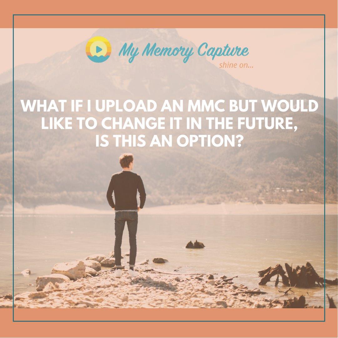 mymemorycapture's tweet image. Yes, videos can be deleted or changed at any time. You may replace any already made MMC at any time free of charge. bit.ly/2N5ktjr #ShineOn #MyMemoryCapture