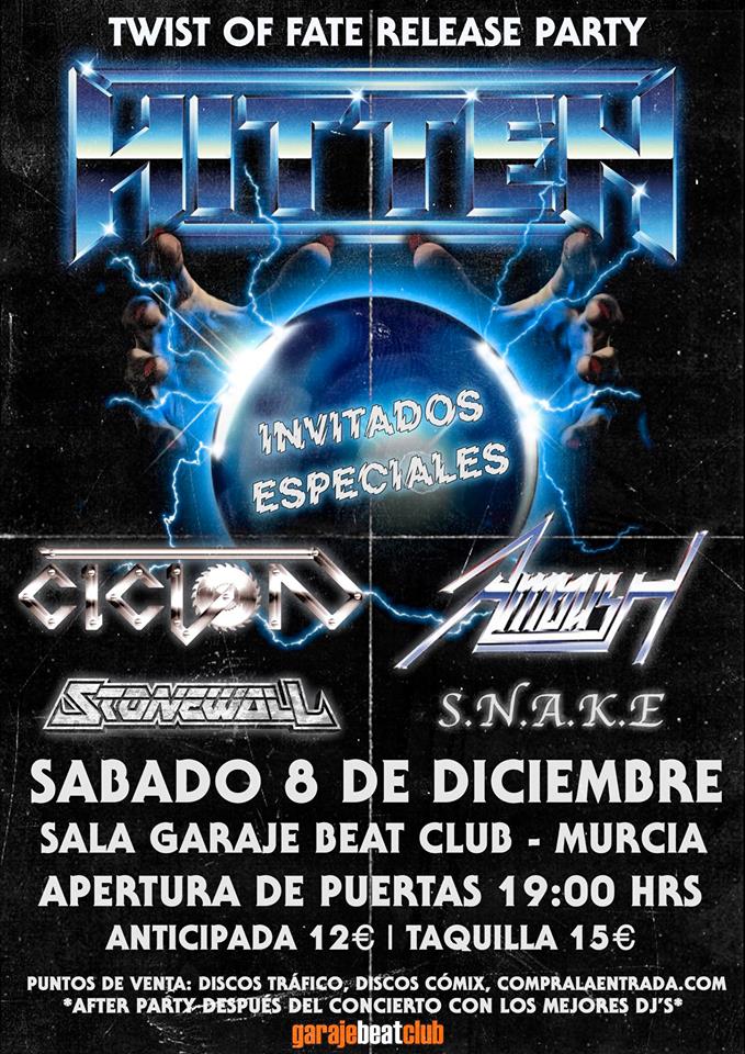 HMetalBrigade's tweet photo. Oferta musical para mañana con @JollyJokerRocks en Barna @Hitten2  #Ciclon #Ambush #Stonewall y @snakehardrock en Murcia @Queloniometal @CainsDinasty y @SapereAudeMetal en Valencia y @MeltdownTaldea @Donutsholeband @WeExistEvenDead #ThroughDissonance y #NoHoldsBarred en Girona https://t.co/vGq3DgXH89