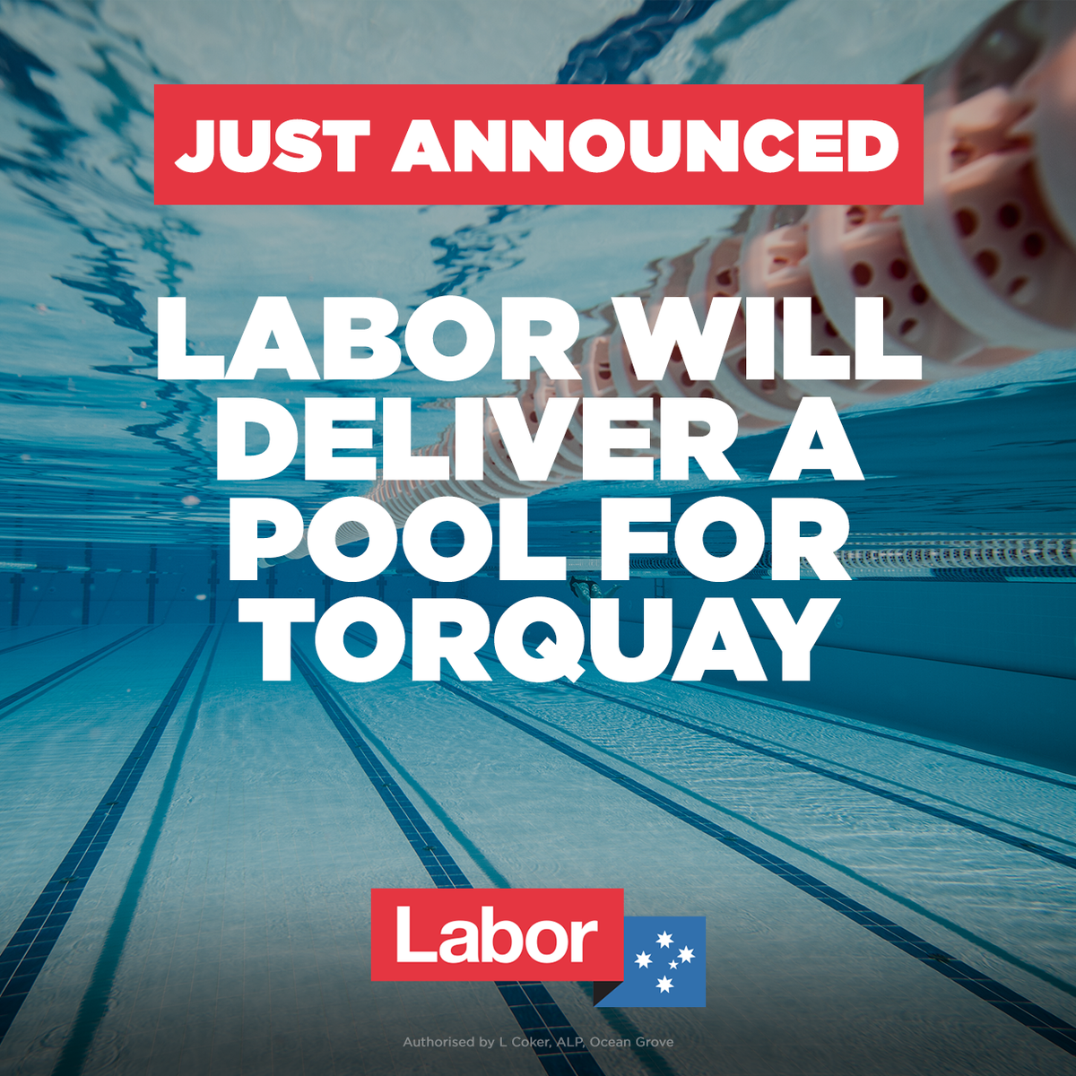 LibbyCokerMP's tweet photo. Today, I am very excited to announce Labor's commitment to deliver a world class aquatic and recreational centre in Torquay.

Surf Coast residents have been asking for this for decades. It's time we got it done. https://t.co/4obEGA9k3o https://t.co/ue0u9KXmI1