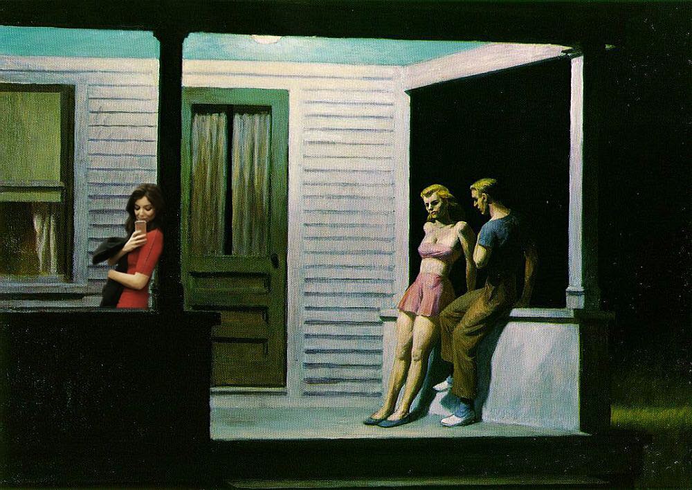LordesReporter's tweet image. 1940 meet Lorde 2018.

Another great by lordeinart on Instagram.

Original (Summer Evening) by Edward Hopper, year 1940
