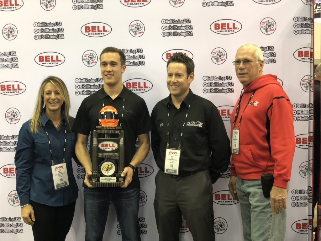 carson_macedo's tweet image. Such an honor to stand up here with these incredible people and be named the 2018 Jason Johnson #BellAthlete of the year! One of the coolest most humbling awards I have ever won. #ChampionsWearBell 

Thanks @secondshiftart @ShellShockCo for making such an awesome trophy.