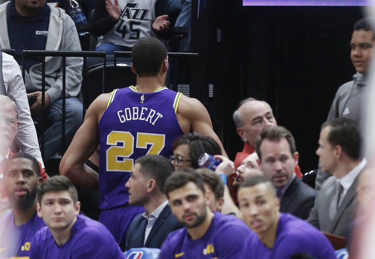 DeseretSports's tweet photo. Sports world reacts to Rudy Gobert's ejection
https://t.co/4HIlCRHnyN https://t.co/RneEkS3ATd