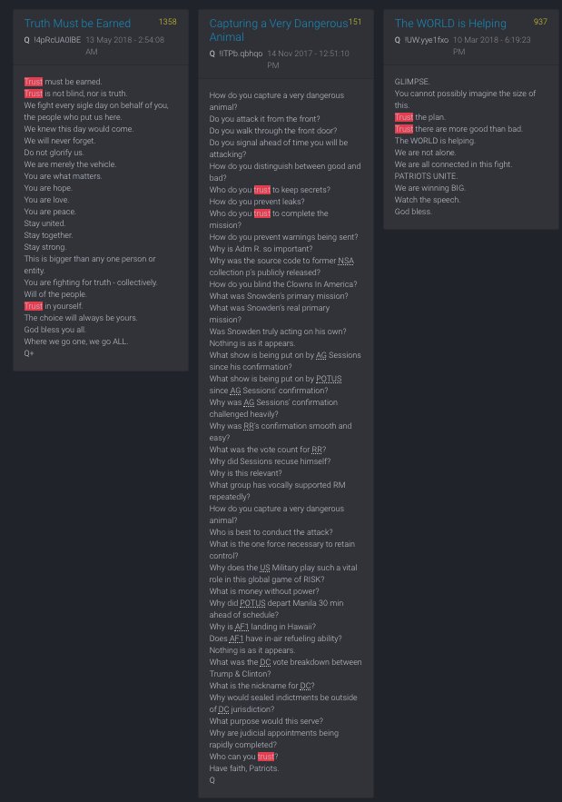 Example of "TRUST" @POTUS  #QAnon  #QArmy  #WWG1WGA  #TRUST  #PatriotsUnited