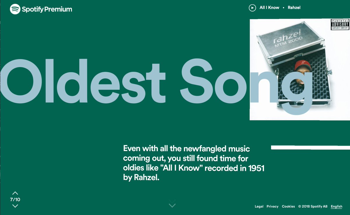 jky_13's tweet photo. Pretty forward thinking music for 1951 @RAHZELTHELEGEND #SpotifyWrapped2018 https://t.co/uyfenl4QxL