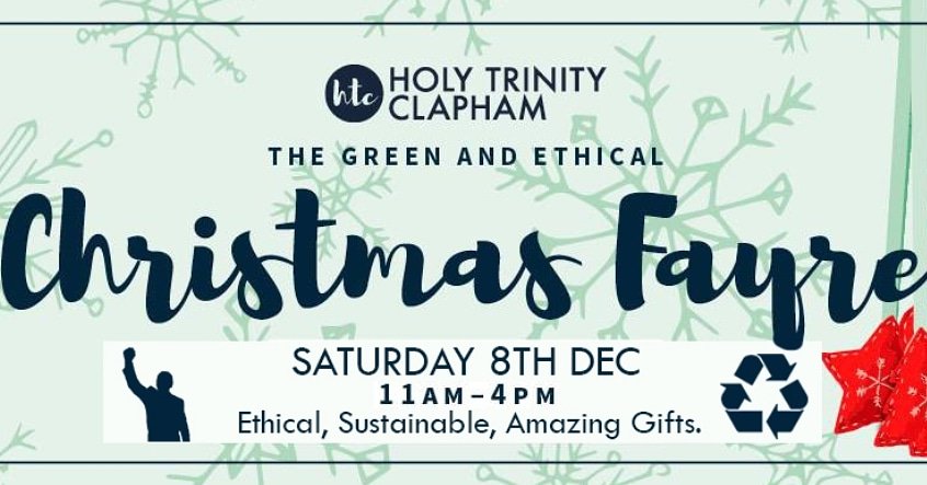 Saboon Alee (@saboonalee) on Twitter photo <a href="/HTClapham/">htc | Holy Trinity Clapham</a> #Green and #Ethical #Christmas Fayre, Sat 8th Dec (that's tomorrow!!)
Address
Holy Trinity Clapham Church
#ClaphamCommon North Side,
#London
SW4 0QZ
11:00 to 16:00
<a href="/ClaphamCommon1/">Friends of Clapham Common</a> <a href="/loveclapham/">Clapham</a> <a href="/TotallyClapham/">Totally Clapham</a>
<a href="/claphambuzz/">Clapham Buzz</a> <a href="/S_London_Blog/">SouthLondonBlog</a> <a href="/HTClapham/">htc | Holy Trinity Clapham</a> #Green and #Ethical #Christmas Fayre, Sat 8th Dec (that's tomorrow!!)
Address
Holy Trinity Clapham Church
#ClaphamCommon North Side,
#London
SW4 0QZ
11:00 to 16:00
<a href="/ClaphamCommon1/">Friends of Clapham Common</a> <a href="/loveclapham/">Clapham</a> <a href="/TotallyClapham/">Totally Clapham</a>
<a href="/claphambuzz/">Clapham Buzz</a> <a href="/S_London_Blog/">SouthLondonBlog</a>