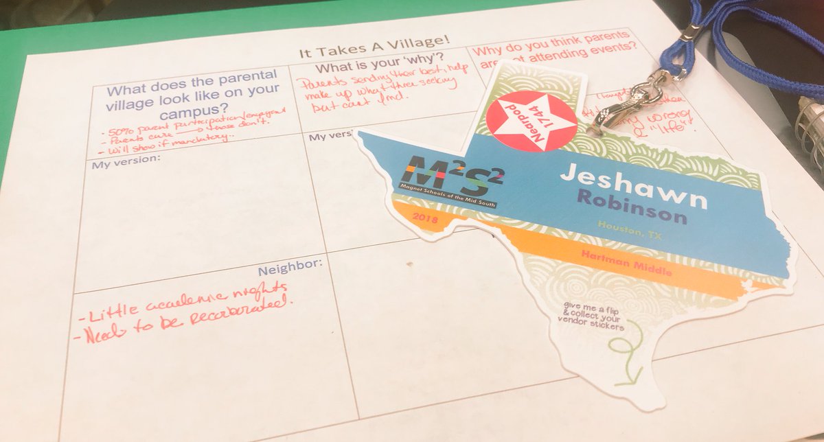 JeshawnR's tweet image. Remembering it Takes A Village at the Magnet Schools of the Mid South #M2S2 #HisdschoolChoice