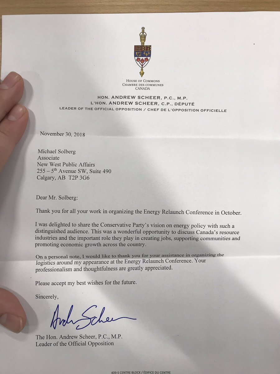 MichaelSolberg's tweet photo. It was my pleasure, Leader.
Thank you for coming.
@AndrewScheer #EnergyRelaunch https://t.co/YpwixVonxf