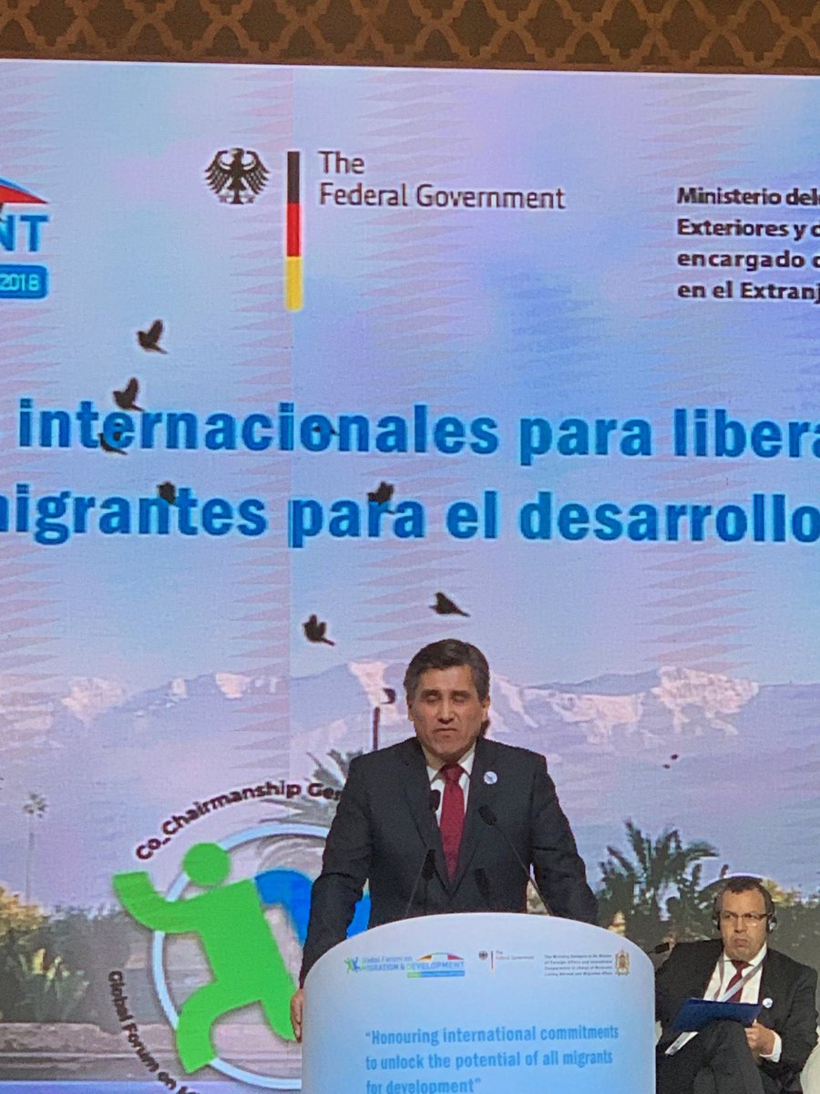 annaterronc's tweet photo. Closing the #GFMDprocess Amb. Camacho fron Switzerland: a healthy debate on #migration is needed; those supporting the #GMC 23 Objectives should go out and make the case for international cooperation on migration. https://t.co/aL5piRR0u2