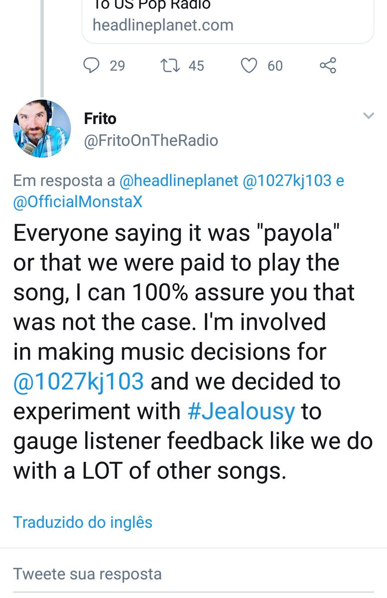 It was so bad that the radio dj himself had to come Foward to make things clear
