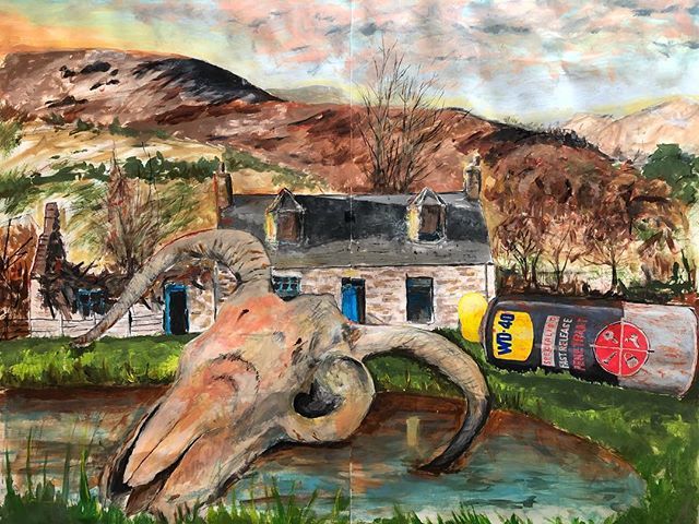 donald_ross's tweet photo. #fallingstock #abandoned #sheep #wd40 #acrylicpainting https://t.co/GqrXvvd6eB https://t.co/kfnuCreMQ9