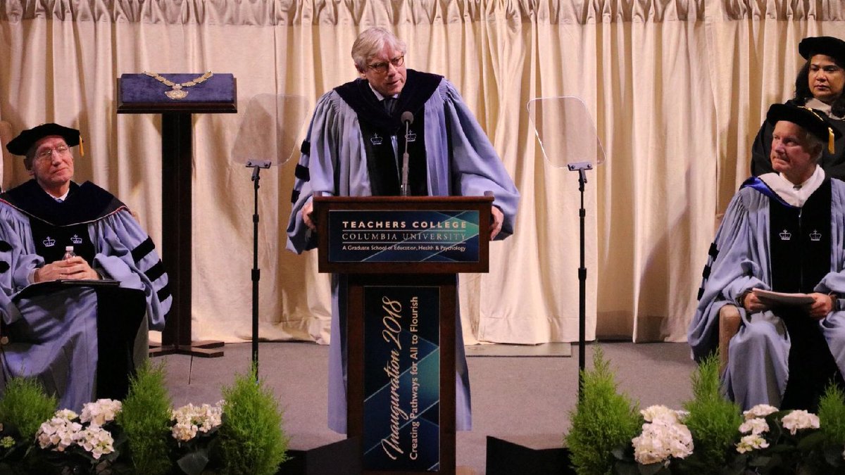 TeachersCollege's tweet image. “Columbia could not be more proud of its relationship with Teachers College. Today, as we honor President Bailey, I am here to reaffirm that bond.” —Lee Bollinger #TCInauguration