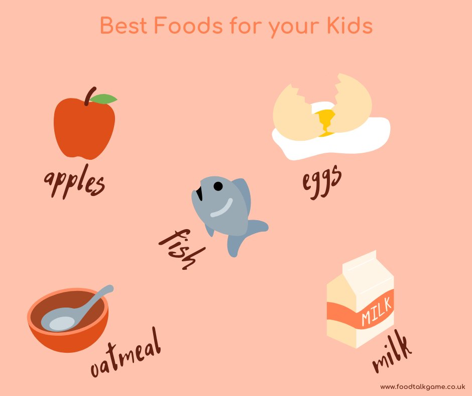 FoodTalkGame's tweet photo. What foods should I be including in my kid's diet? 
Make sure the foods are low in fat, high in fibre, and contain lots of #vitamins and #nutrients! #AskFoodtalk #EarlyYearsFAQs https://t.co/LHIklfeffw