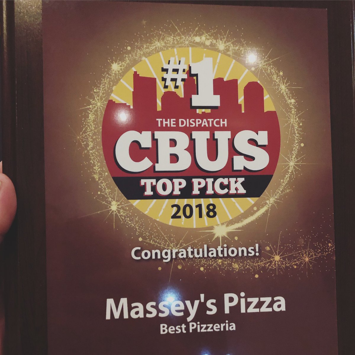 MasseysPizza's tweet photo. Thanks for voting us #1 once again! We couldnโt do it without our loyal customers!
#cbustoppicks #youcantfakethebake #masseyspizza
#614eats #asseenincolumbus #cantfakethebake #cbuseats #cbuslocal #cbuslocallove #dailyfoodfeed #cravecolumbus https://t.co/Xr7in2zHCa