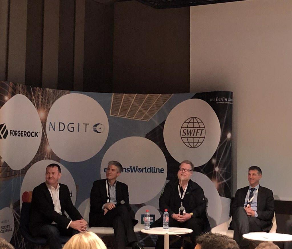 ForgeRock's tweet photo. Today at #NextGenPSD2: Nick Caley (@xplicitconsent) discusses the integration of industry authentication models within the NextGenPSD2 framework with members of @yubico, PRETA and @FIDOAlliance. https://t.co/l0AEoe8AMv