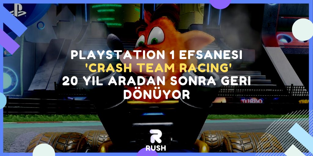 RushOfficialTR's tweet photo. Crash efsanesinin yine kendisi gibi efsane yarış oyunu Crash Team Racing Nitro-Fueled, remastered sürümle çok yakında bizlerle. 39 dolar etiketi belirlendi. Crash Team Racing Nitro-Fueled, 21 Temmuz 2019 tarihinde oyuncularla buluşacak. https://t.co/W174eH0mXY