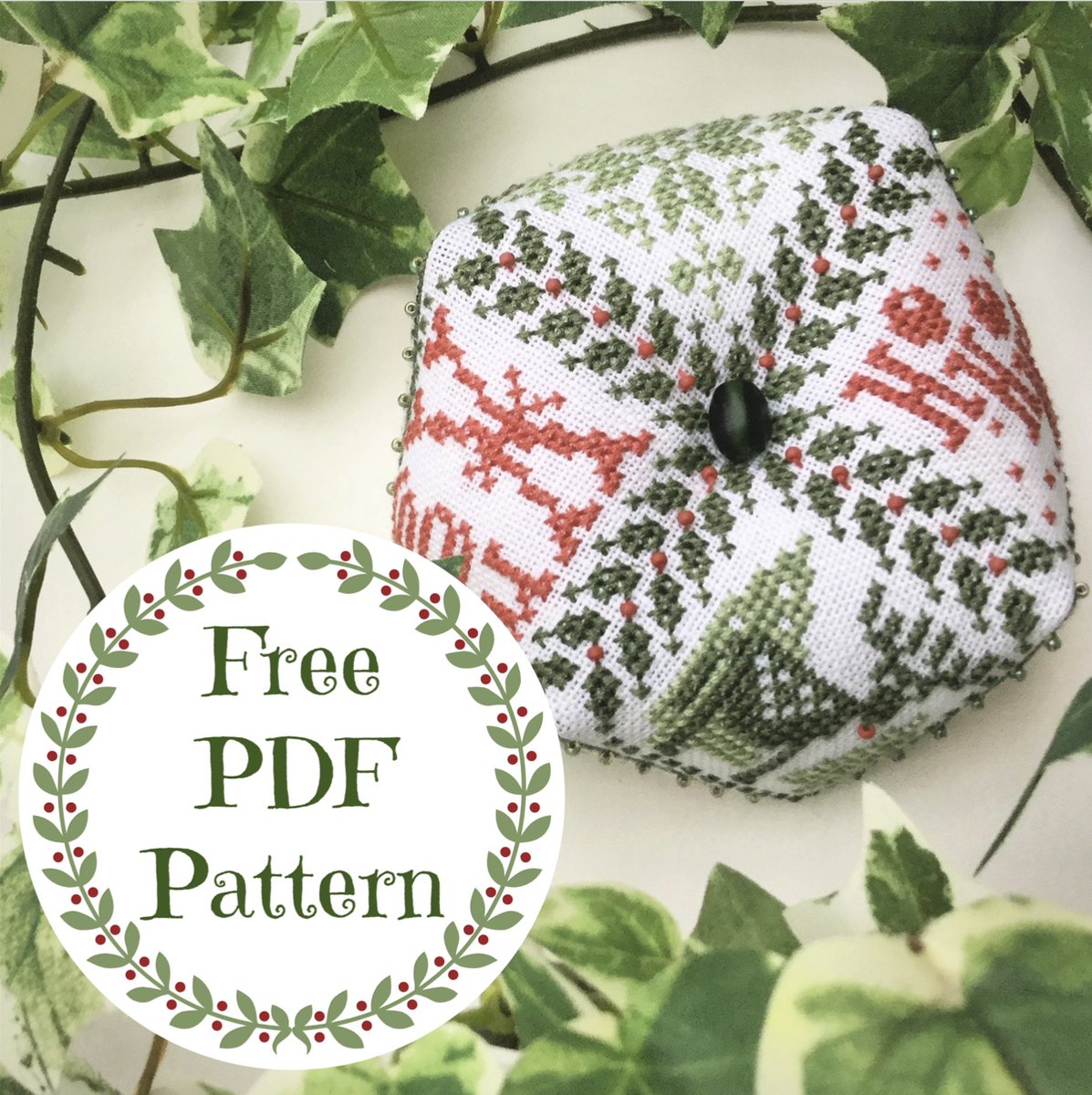 AnnsOrchard's tweet photo. A free PDF cross stitch Christmas biscornu pattern to thank you for all your support and encouragement over the past year. Head over to https://t.co/mMYZmPwJfp to download your copy. https://t.co/srUv47ay7N