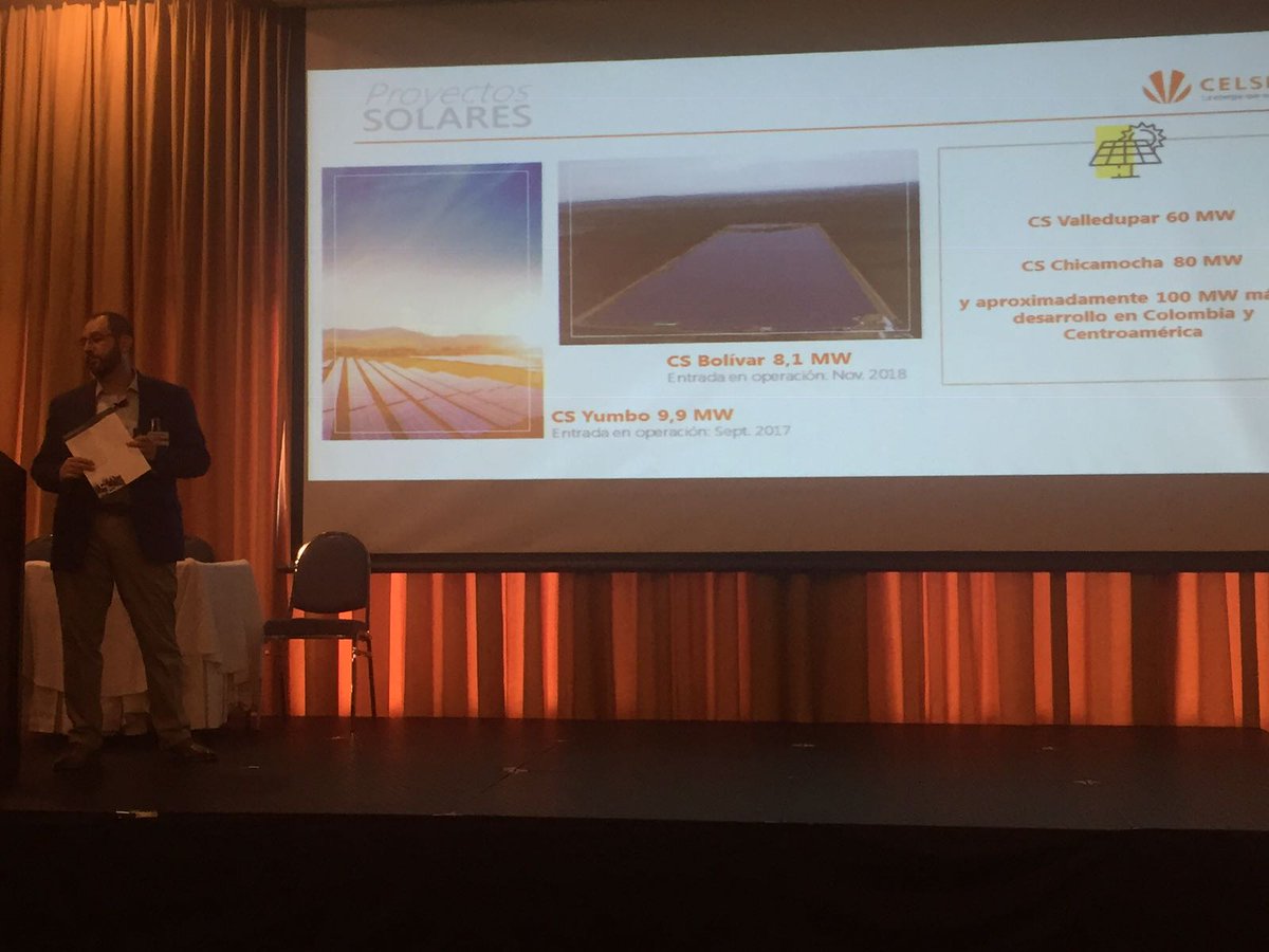 ArenaIntEnergy's tweet image. Jorge M. Dengo Garrón, Development Leader and Market Analysis, Celsia givng a great speech on "Mapping out the energy market in Latin America: Comparing the performance of small hydro and solar to develop an overview of where to invest" #SmallHydro #event