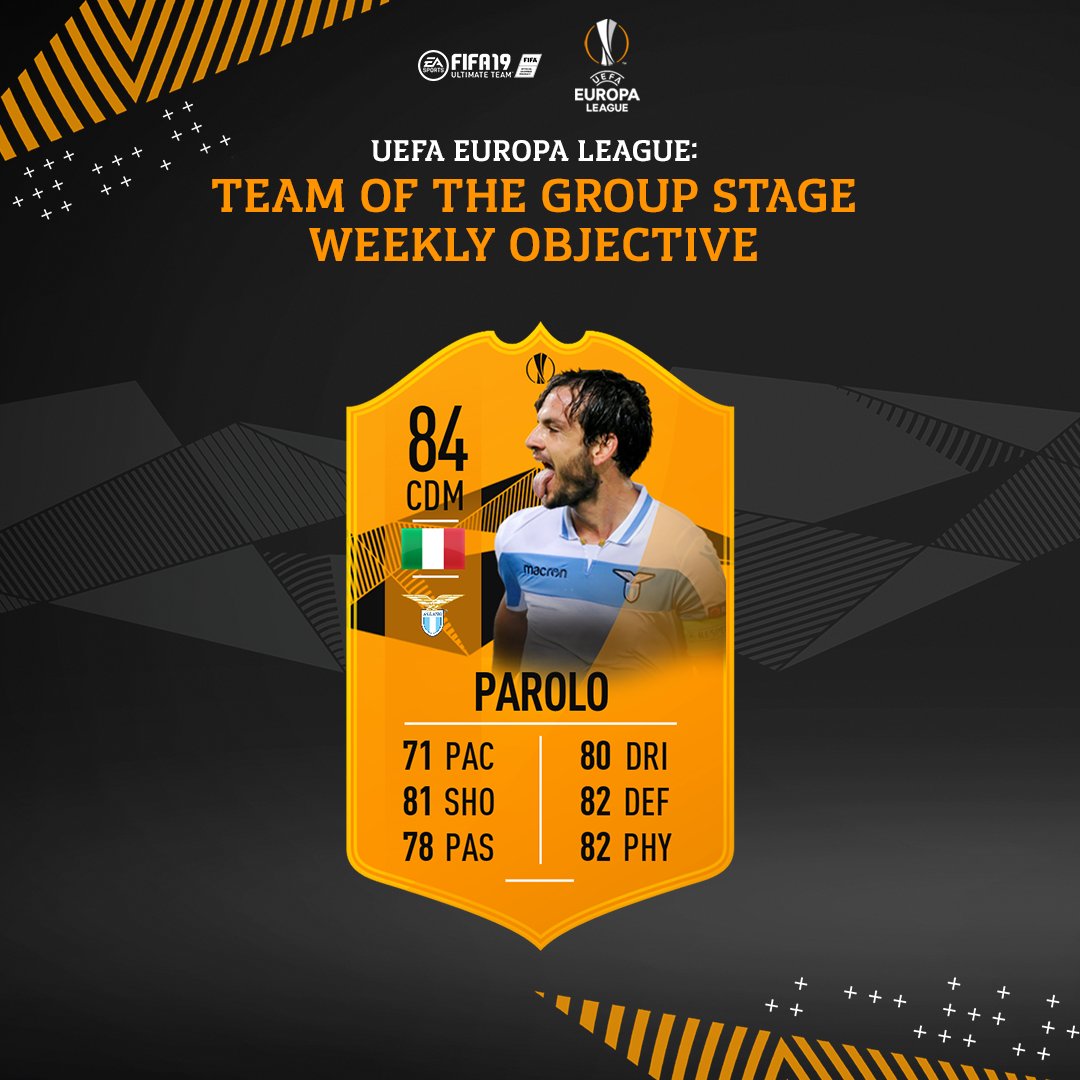 #UEL Team Of The Group Stage Marco Parolo available now via weekly objective #FUT #FIFA19