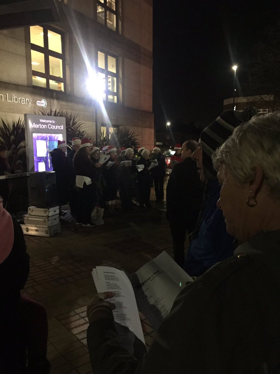 Carol singing JUST before the lights go on!