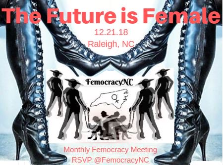 FemocracyNC's tweet photo. #TheFutureisFemale #FemocracyNC #December2018 #SaveTheDate 

DM to RSVP: 12.21.18 Raleigh, NC
Uplift &amp; Support Female-Led Relationships

#Femocracy #NCkink #NCfetish #NCBDSM #FemaleSupremacy #FLR #fssg #Femsup #BDSMevents #fetishevent #fetishlife #femalesuperiority #kinkychicks https://t.co/cNiA8P6Zqg