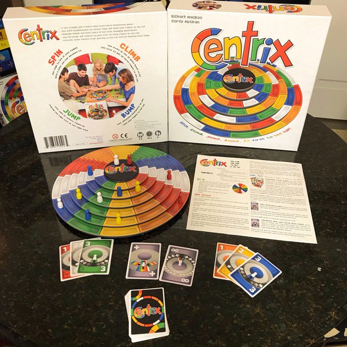 #centrix friends. We have big news to share, the manufacturer's print proofs have arrived and the very first copy of Centrix has been printed.  We're still on target for the games' arrival at our warehouses in March, 2019. #design
