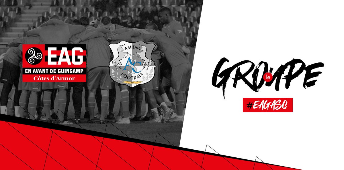 En Avant de Guingamp (@EAGuingamp) on Twitter photo 2018-12-07 18:02:56 🚨📋 Découvrez le groupe de 20 joueurs retenu par Jocelyn Gourvennec pour Guingamp 🆚 Amiens ce samedi (20h00) au Roudourou. ➡ bit.ly/2RH9mk1 #tousensembleonvalefaire 🔴⚫ #EAGASC 🚨📋 Découvrez le groupe de 20 joueurs retenu par Jocelyn Gourvennec pour Guingamp 🆚 Amiens ce samedi (20h00) au Roudourou. ➡ bit.ly/2RH9mk1 #tousensembleonvalefaire 🔴⚫ #EAGASC