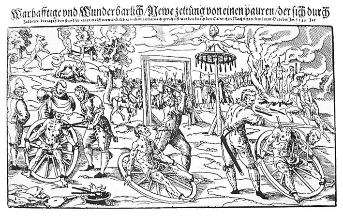 BKeithDavidson's tweet photo. I just wrote a post about the Werewolf of Bedburg, an actual trial where a man was convicted of being a werewolf. Really the woodcut says it all. 
#history #werewolf #werewolftrials #horror #kidsbooks https://t.co/qudUuo211z https://t.co/gOoAnzhQfS