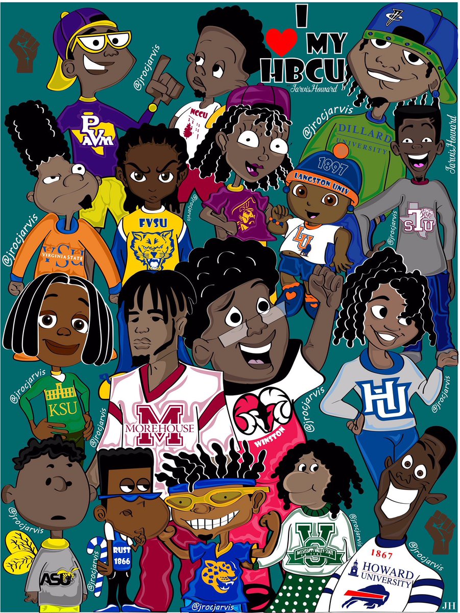 JrocJarvis's tweet photo. HBCU's REP YA SKOOL✊🏾🎨 #ArtByJroc https://t.co/lNtcOo6HV7