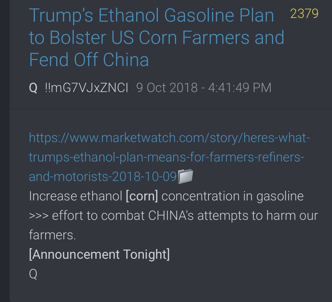 They not only plan to ultimately control food supply of the world via seizure of all FARMS but finally take total control of the people. They haven’t stopped w/ the borders of the “united states;” global plan.Q2379 >>> effort to combat attempts to harm our farmers. @POTUS  #Q