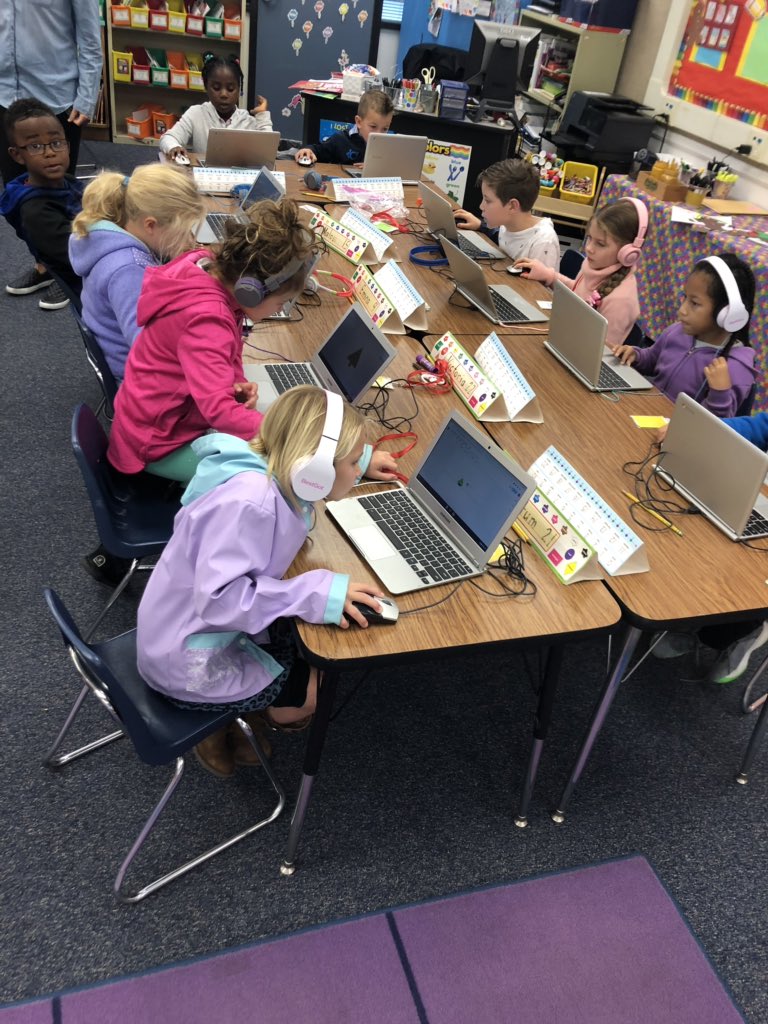 pompilioPVSD's tweet photo. Kinders and 1st graders working on Google Draw!  First grade making a “free choice” shape drawing using Google Classroom and Kinders making shapes!  #pvshares #differentiation @SRTMSEagles @PVSDCamarillo @PVSDteachers https://t.co/MzItoMLZYY