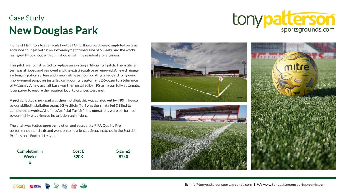 TonyPattersonSg's tweet photo. Check out our new case study on Hamilton Football Club completed Summer 2018 https://t.co/we0w4D7sfN
