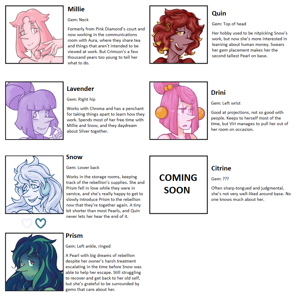 cym70's tweet photo. π A small guide to all the Pearls in #FindingStarsInDesolateSkies~ I'll keep this updated as the story progresses! π
Fic is here: https://t.co/bkbffXYW4D https://t.co/poWfVmsMTI