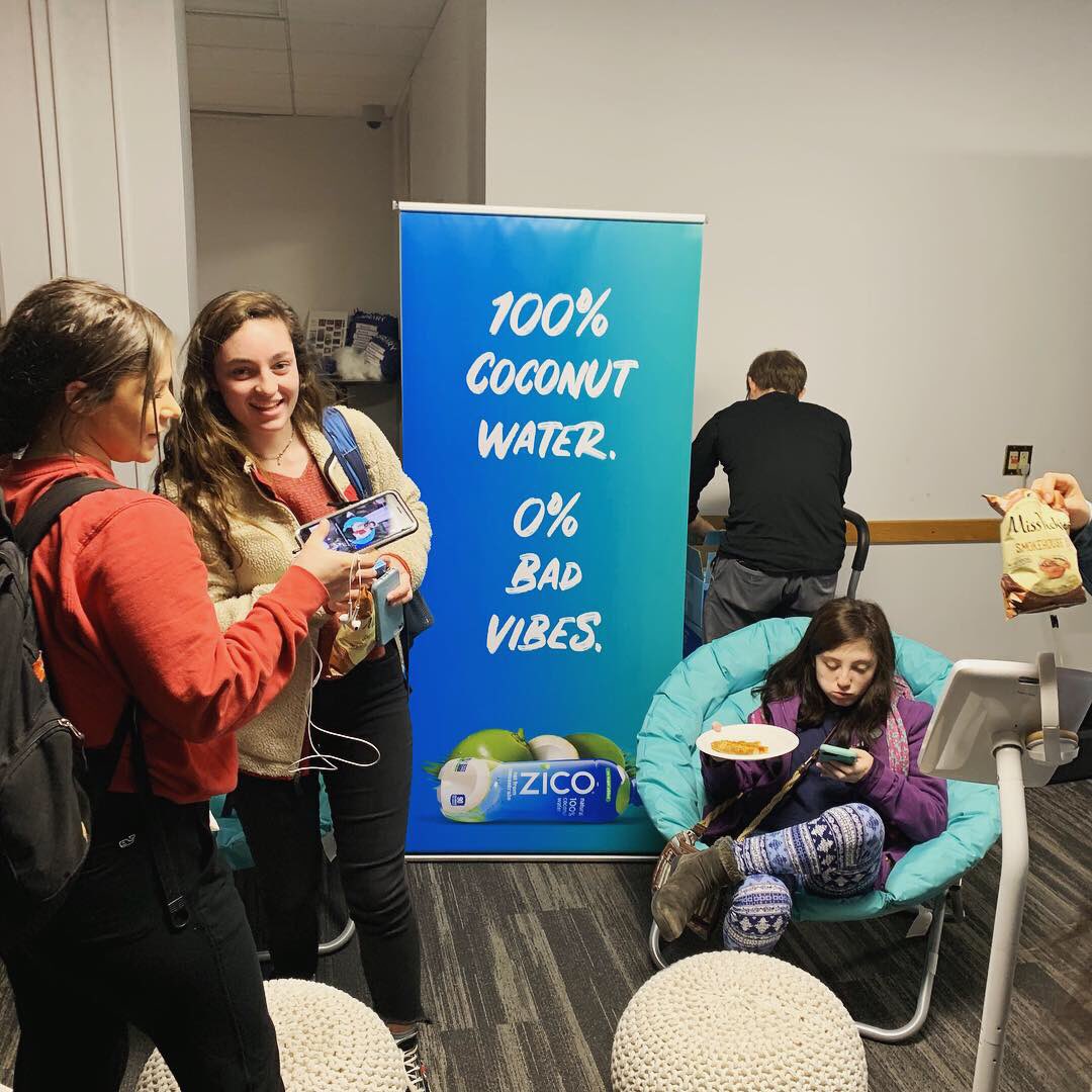 AUDining's tweet photo. We’ve partnered with ZICO to bring you the Meditation Station at the Final Perk! 📚 Take a study break and grab some free food and coconut water! Put on the BOSE headphones 🎧 and let your worries drift away! 🌊 

#eatingmadeeasy #finalperk #zicococonutwater #relax #audining https://t.co/DbvHgSrcy4