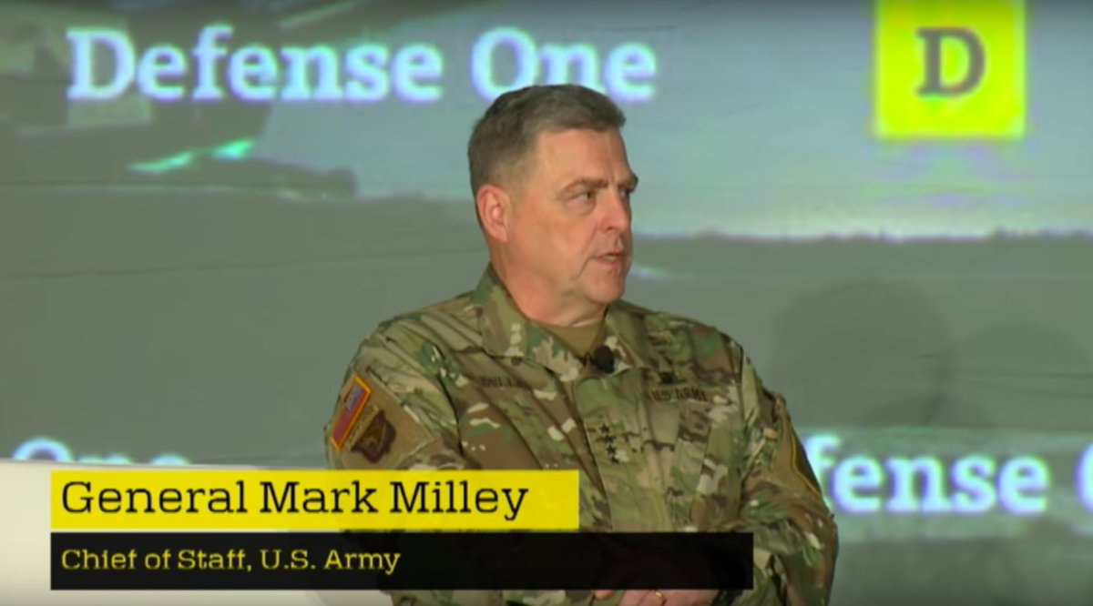 DefenseBaron's tweet photo. The conversation is off the record at social events, of course, but we'll have more on what to expect from a Chairman Milley. In the meantime, search our extensive Milley coverage here: https://t.co/Wszq8cCW7V
And Milley at the 2015 #DefOneSummit here: https://t.co/yGTpxbd8nq https://t.co/xhgel7ufyT