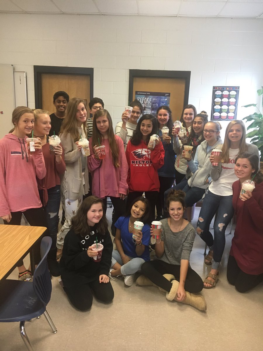 mrssuckow's tweet photo. Celebrating completing our first yearbook deadline with Starbucks!!@epmsprincipal @elkinspointe https://t.co/13x7UY1b1d