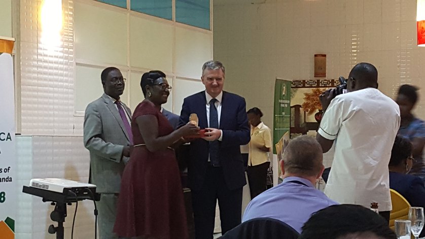 Dr Emmanuel B.K Luyirika (personal account &views) (@drluyirika) on Twitter photo National Medical Stores in Uganda received an award for improving access to #palliativecare medicines in Uganda. Handed over by HE The Ambassador of Ireland in Uganda
<a href="/PCAUganda/">Palliative Care Association of Uganda (PCAU)</a> <a href="/APCAssociation/">APCA</a> <a href="/MinofHealthUG/">Ministry of Health- Uganda</a> National Medical Stores in Uganda received an award for improving access to #palliativecare medicines in Uganda. Handed over by HE The Ambassador of Ireland in Uganda
<a href="/PCAUganda/">Palliative Care Association of Uganda (PCAU)</a> <a href="/APCAssociation/">APCA</a> <a href="/MinofHealthUG/">Ministry of Health- Uganda</a>