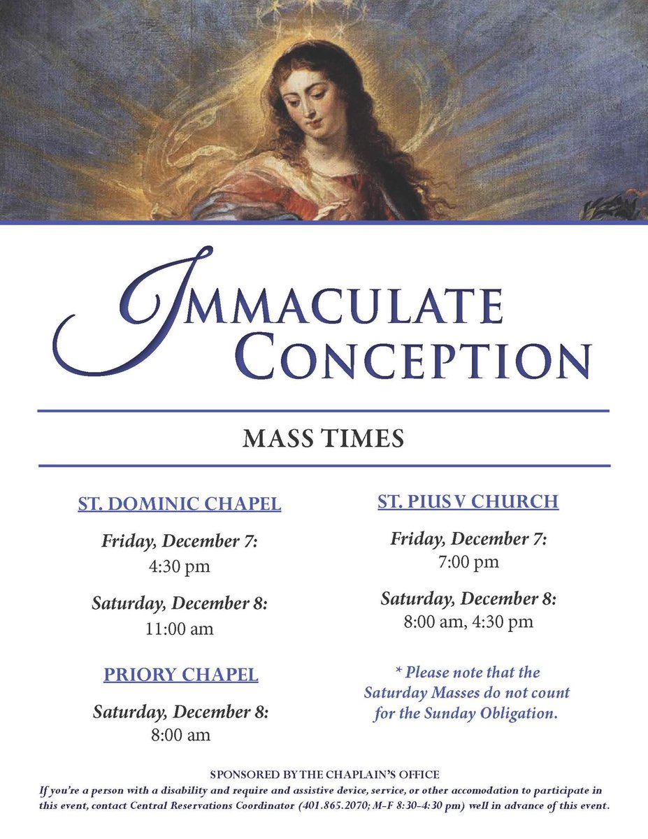 Don’t forget tomorrow is a holy day of obligation!