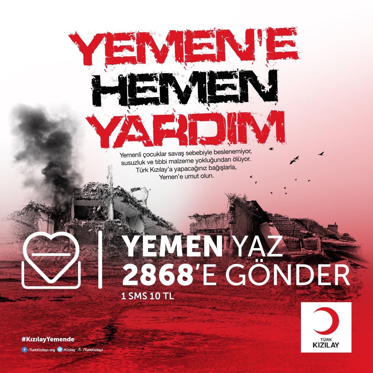 🔴RT LÜTFEN 

Hiç karnına taş bağladın mı?
Ya da hiç ağaç yaprağı kaynatıp yedin mi?
Akşam açlıktan ağlaya ağlaya uyuyan yavruların sabah ne yiyecek diye düşünüp çaresiz kaldın mı?
Acıları dindirelim, el verin,
Hemen!!!
#YemeneHemenYardım
#YEMEN2868sms 📌
kizilay.org.tr/Bagis/BagisYap…