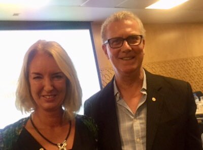 APHN looks forward to working with incoming <a href="/worldheartfed/">World Heart Federation</a> President, Prof Karen Sliwa, of South Africa, seen here with @HeartAust CEO John Kelly at #WCC2018 in Dubai.