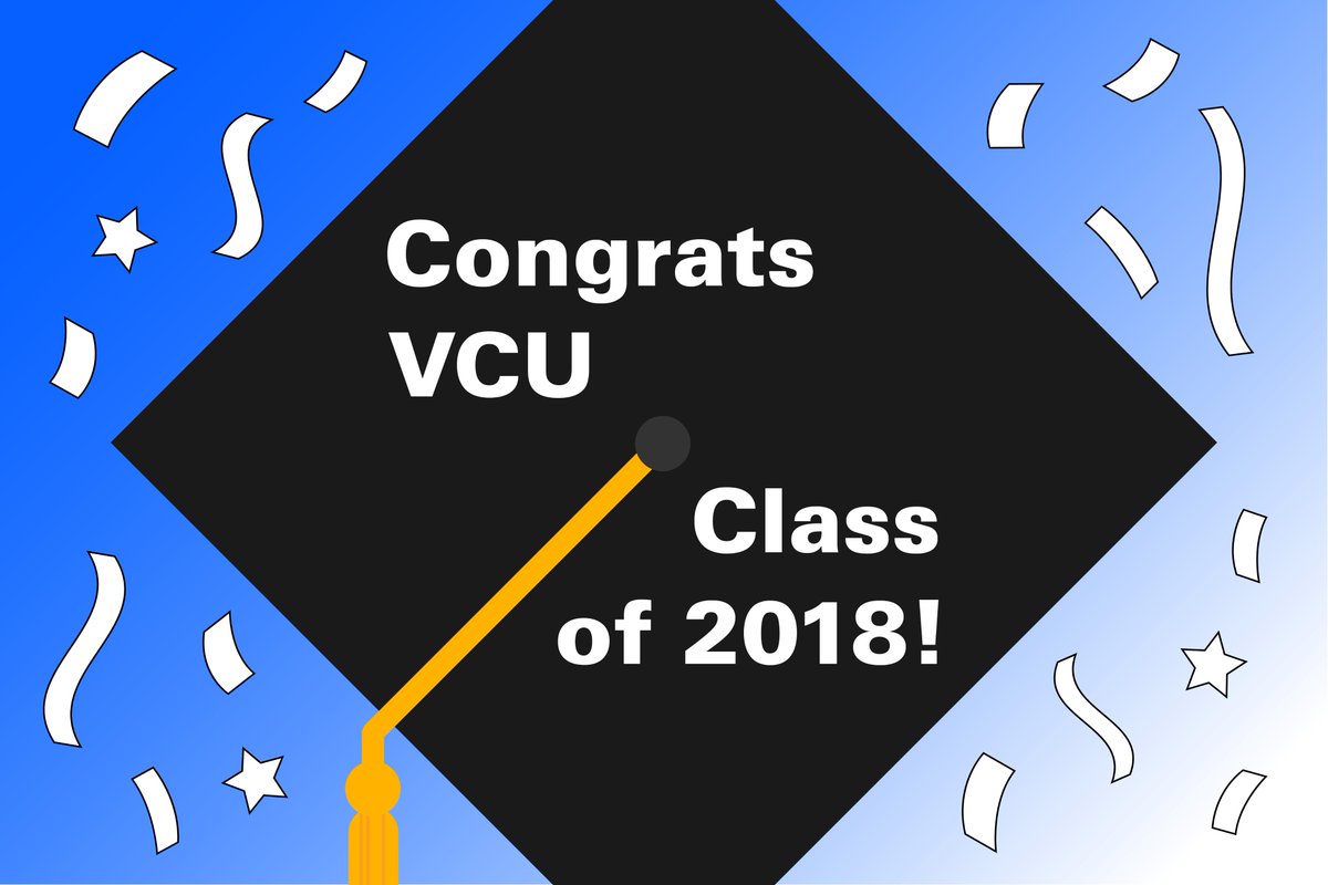 VCU's tweet photo. Departmental ceremonies are kicking off! Congratulations to our VCU Class of 2018 grads as you don your cap and gowns today and tomorrow! 🎓 #VCU2018 https://t.co/D3UMxu9KJq