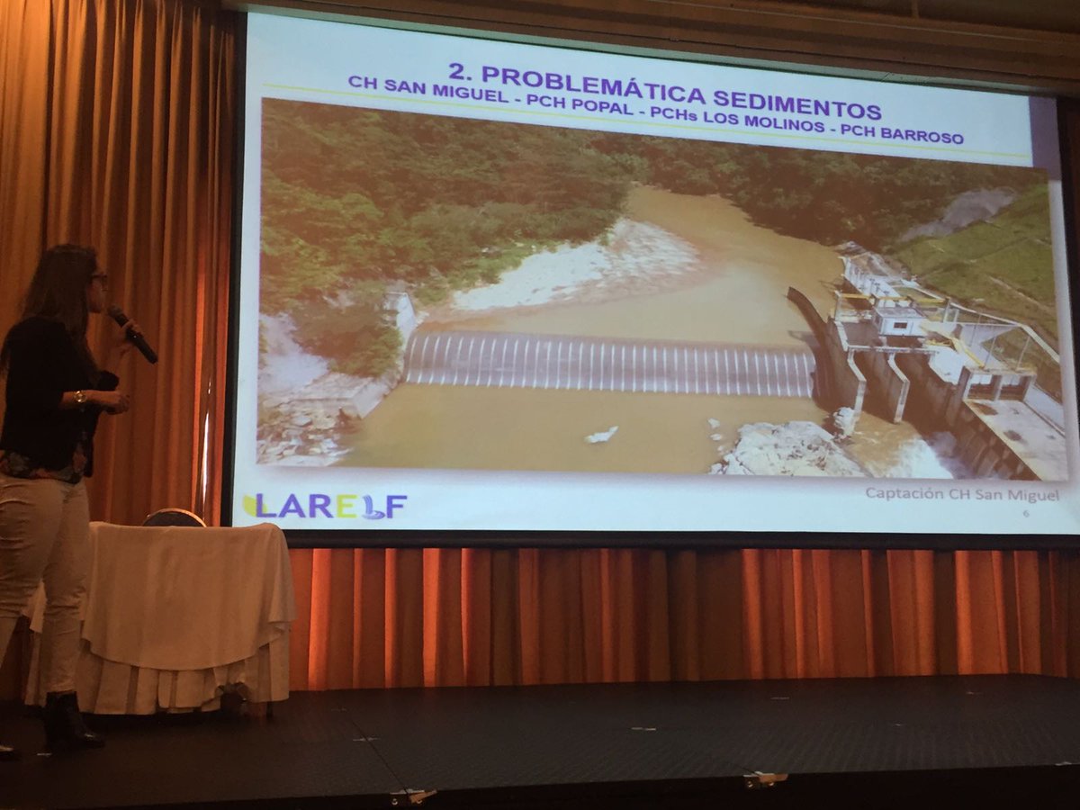 ArenaIntEnergy's tweet image. A comprehensive look at the problem of sediments in Small Hydro plants, how to address their management and facilitate long-term maintenance! Mauricio Mendez, Operations and Maintain Manager, LAREIF &amp;amp; Sara Ramirez, Environmental Coordinator, LAREIF #SmallHydro 2018