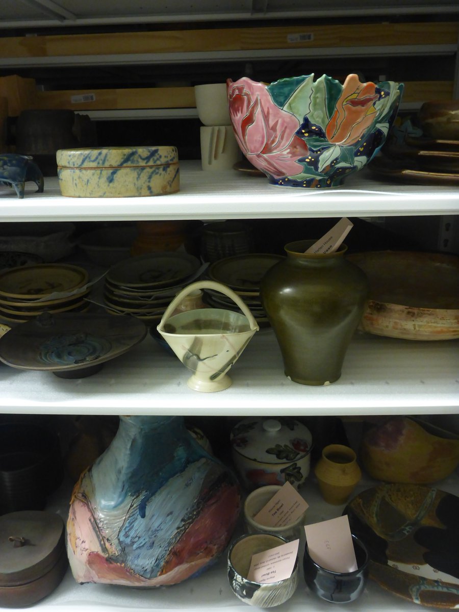 stephradu's tweet photo. Yesterday, I toured the @ArtGallBurl with its President &amp; CEO, Robert Steven. What a rich collection of #ceramics &amp; beautiful division of space for multiple community uses. Thanks for hosting the #OAAG workshop on #collectionstorage design. #OntMuseums #exchange #transparency https://t.co/Deh0OXoClr